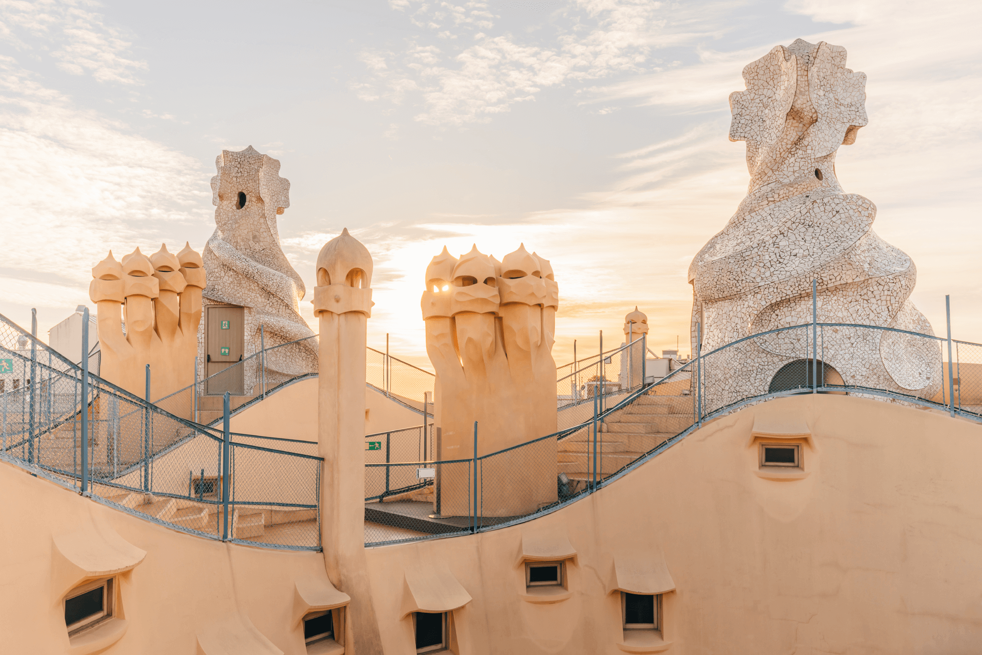 visite pedrera awakening toit-terrasse gaudi